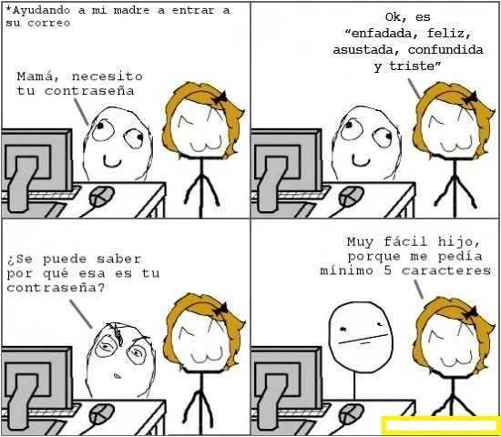 Las peores contraseñas 1 chiste